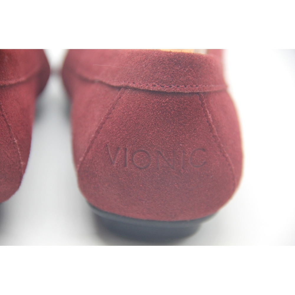 VIONIC Debbie Red Suede Leather Driving Loafer Women Size 6 Slip On Classic - Picture 10 of 13
